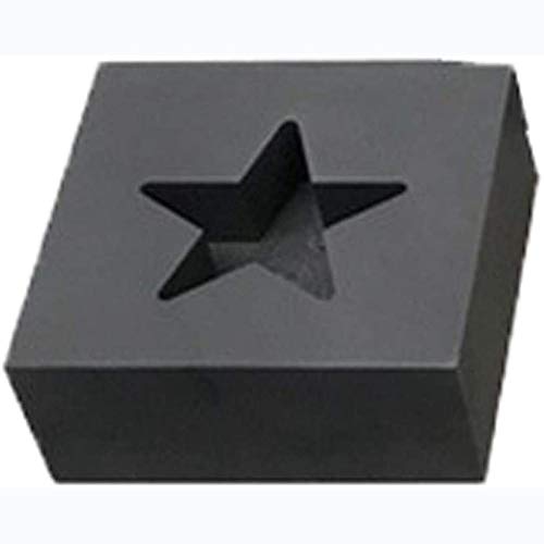 Dumadf Fünfzackigen Stern Graphite Ingot Mold Schmelzgussform zum Schmelzen von Gold, Silber, NE-Metallguss Refining Schrott Schmuck Cover
