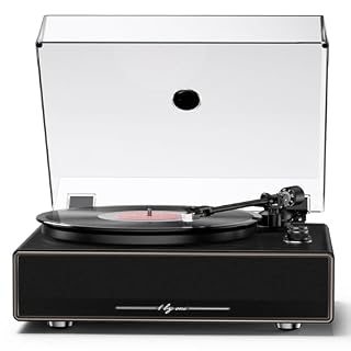 1 by ONE High Fidelity All-in-One Record Player, Vinyl Turntable with Built-in Speakers, Magnetic AT-3600L Cartridge, RCA Line Out, Belt-Drive Stereo Turntable - Les Beatles, Paul McCartney, John Lennon, RIngo Starr, George Harrison