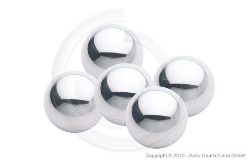 5x Stahlkugeln Eisenkugeln Metallkugeln Ø 5,5mm für Paintball, Rund, Silber