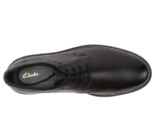 Image of Clarks Men's Atticus LT Lace Oxford, Black Leather, 9
