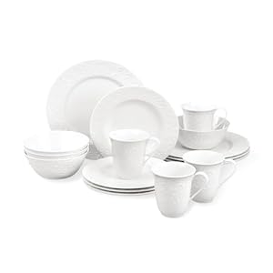 Lenox 851746 opal innocence carved 16 piece dinnerware set  urban country home decor