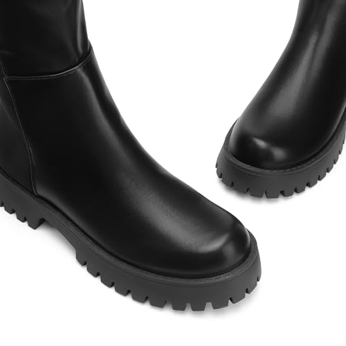 DREAM PAIRS Women's Knee High Boots, Platform Chunky Heel Thigh High Fashion Over The Knee Boots, SDOB2407W3