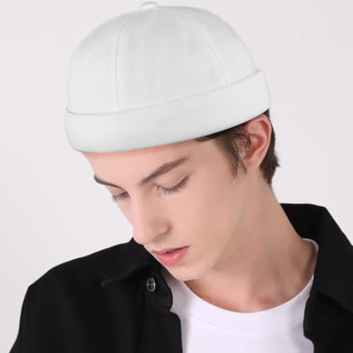Image of Dome Brimless Hats for Women Men Beanie Docker Cap Sailor Skull Cap