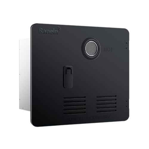 Image of Ranein RV Water Heater Door Kit, 15x18 Inches Black Panel, Compatible with Ranein Models Only