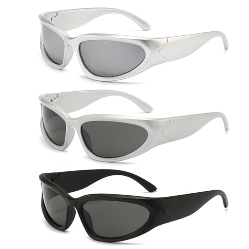 FOSDICK 3 Pezzi Occhiali da Sole da Uomo Donna...