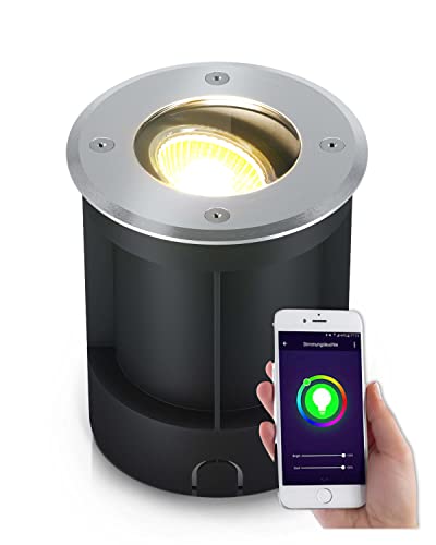 lambado® Bodenstrahler außen mit App-Steuerung, Alexa & Google - Dimmbar...