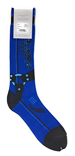 Men’s Dress Socks Mid Calf Cowboy CB06 Blue2
