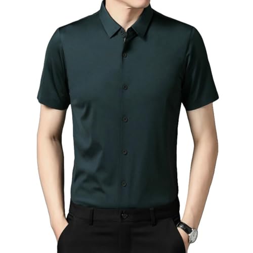 Chemise d'été manches courtes homme couleur unie un vêtement léger