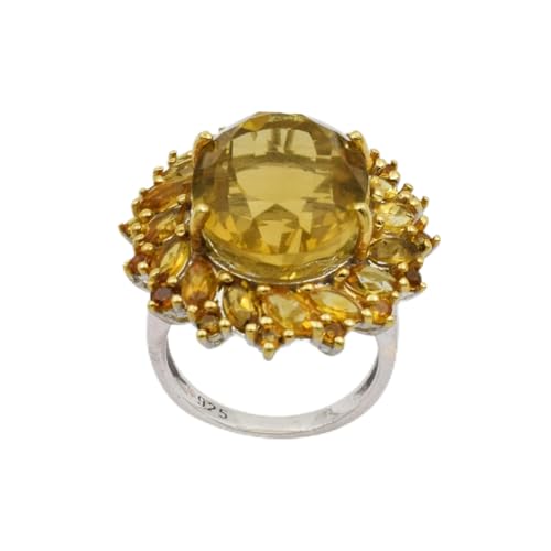 Bague citrine femme argent 925 : un bijou fait main durable sans nickel