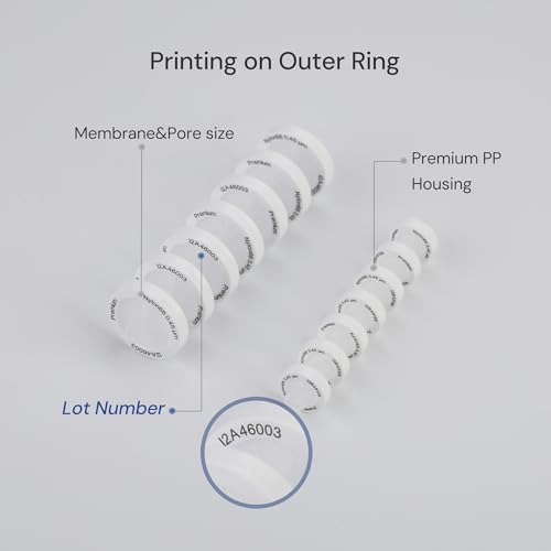 Image of Pack of 100 Nylon Syringe Filter 1.0μm Pore Size 25mm Diameter Hydrophilic Lab Filters Non-sterile, (Nylon, 1.0um 25mm, White)
