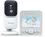 Dr. Care NeoView Moniteur vidéo de bébé - 2.8” Écran, 2-Way Audio, enregistrement vidéo, vision nocturne, surveillance en temps réel / VOX, capteur de température, berceuses, conception de clip de ceinture (supporte jusqu'à 128GB)