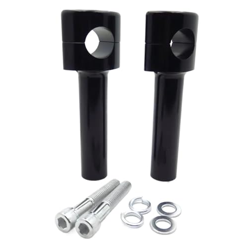 Riser de guidon anti vibration moto Black Hefty Springer 6" élimine fatigue bras 1.25"