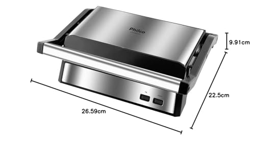 Grill e Sanduicheira 2 em 1 Inox PGR21PI Philco 220V glide