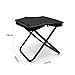 CEWROM Campinghocker Faltbar, 26cm Kleiner Tragbarer Klapphocker, Hochwertiges Oxford-Gewebe und Stahl, TragfäHigkeit 120 kg Klappstuhl Hocker für Camping, Angeln und Draussen (Schwarz)