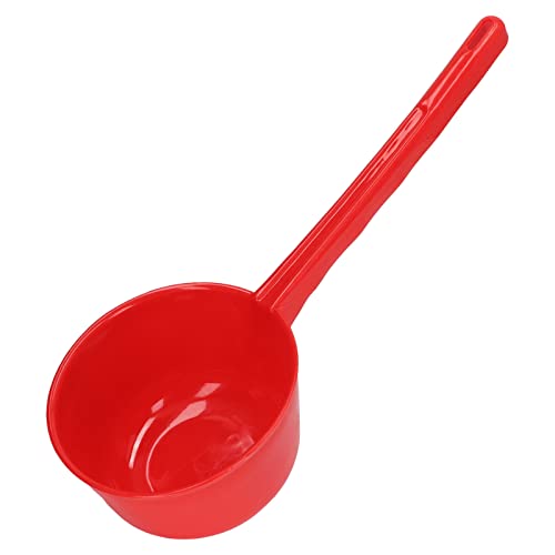Kitchen Water Scoop, Large Capacity Long Handle Ladle Water Dipper Thickened Plastic Long Handle Agricultural Water Ladle for Garden Bathroom Kitchen (Red)
