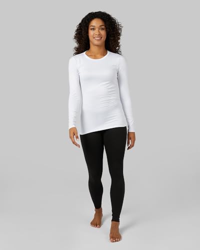 32 Degrees Heat Women's Lightweight Crew Baselayer Top | Form Fitting | Long Sleeve | 4-Way Stretch | Thermal4