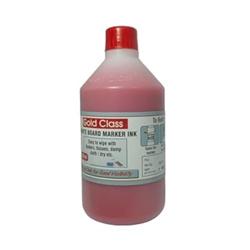 Gold Class White Board Marker Ink, 500ML | Easily refillable | Suitable for Marker Pens with Multiple Surfaces | Office Stationery | School Stationery (Red)
