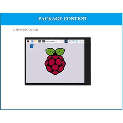 2.8inch DPI LCD Screen Compatible with Raspberry Pi 5/4B/3B+/3B/3A+/Pi Zero/Zero W/WH/Zero 2W, 480x640 Resolution IPS Display, 5-Points Capacitive Touch Control, Optical Bonding Toughened Glass Cover