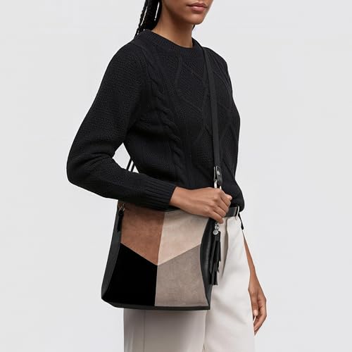 Image of The Sak Lucia Leather Crossbody Purse - Premium Leather Women's Handbag for Everyday & Travel - Cross Body Bag With Zipper