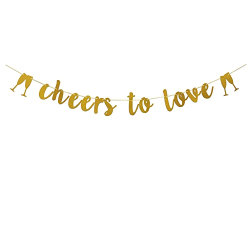 Cheers to Love Banner Perfect for Anniversary, Wedding, Bachelorette,Engagement Party Decorations