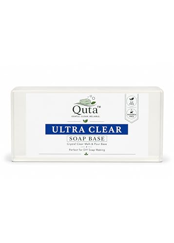 Image of Ultra Clear Glycerin Soap Base for Soap Making 1kg - Crystal Transparent Melt & Pour Base | 100% Natural | SLS, SLES & Paraben Free | Vegan | DIY Handmade Soap Raw Material | QUTA