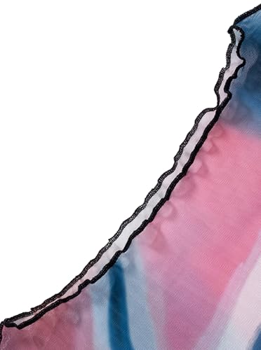 Remidoo Women's Sexy Sheer Mesh Crop Top Long Sleeve Crewneck See Through T Shirt4