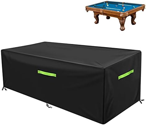 GEMITTO 7/8/9 ft Pool Table Cover, Waterproof Billiard Cover Polyester Fabric for Snooker Billiard Table (102x53x32in)
