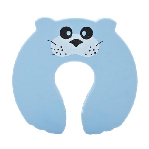 HAPINARY 10 Piezas Protector de Puertas Niña EVA Flexible para Evitar Portazos y Pellizcos Seguridad Infantil con Diseño Animal Azul para Proteger Dedos y Marcos