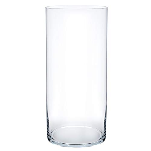 Royal Imports Flower Glass Vase Decorative Centerpiece for Home or Wedding Cylinder Shape