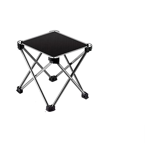 ETZRYSYB Silla de pesca plegable para exteriores, taburete plegable, para senderismo, camping, pesca, picnic, portátil, estable, ligera, silla de camping (Schwarz)