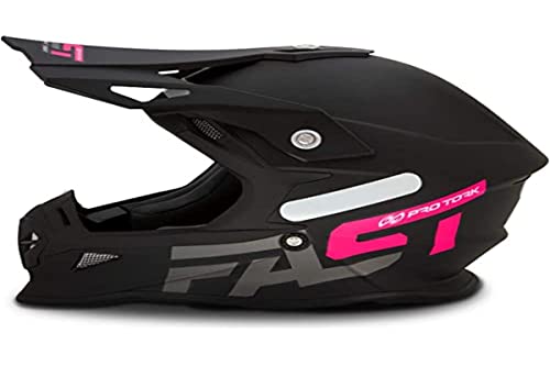 Capacete Pro Tork Cross Fast 788 Solid Tam. 58 Preto/Rosa