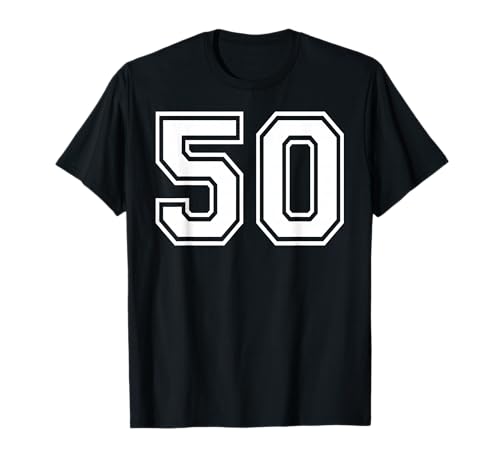 Photo de 50 Number Fifty Team Sports Design graphique assorti Varsity T-Shirt