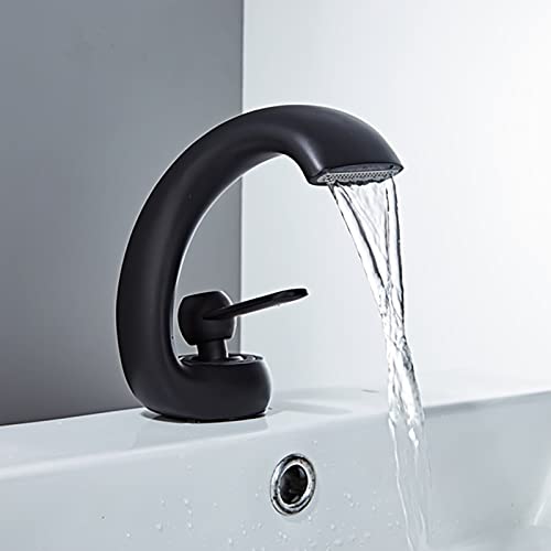 Robinet de lavabo de comptoir en laiton massif avec jet cascade premium - 3