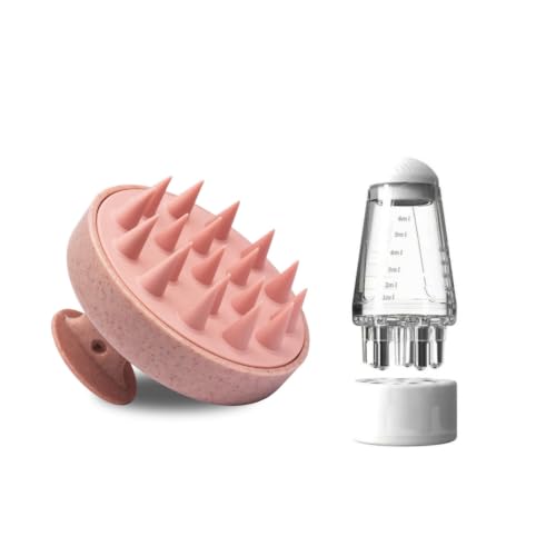 Image of Hair scalp massager brush with hair oil applicator for Hair Oil Liquid (2 pc combo)