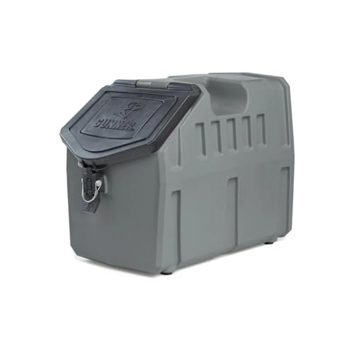 GUNNER 50 lbs Dog Food Storage Container - Waterproof & Airtight Pet Food Bin - Multi-Purpose Container for Dry Food, Corn, Chicken Feed, Treats, Bird Seed, & More - Gunmetal