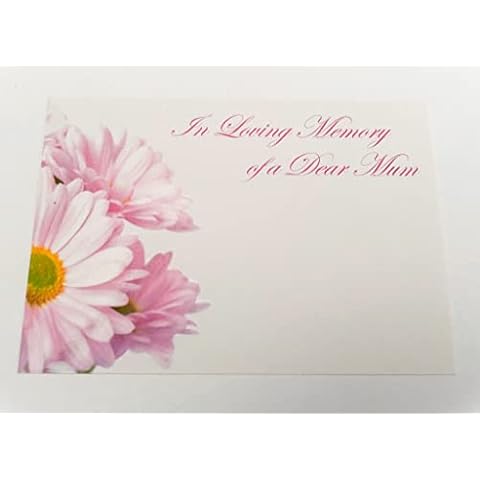 ShredAstic Florist Message large Cards Funeral Memorial - Clear cello self seal bag (2. In Loving Memory of a dear Mum, Single Card / cello bag) Cover