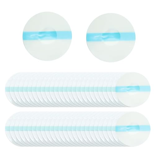 waterdichte zelfklevende pleisters voor Freestyle Libre 2 sensoren, niet-klevend, duurzame CGM-sensorafdekkingen, uitgebreide bescherming (50 stuks Transparant blauw)