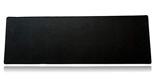 Soloq Extended Size Gaming Mouse Pad - Anti Slip Rubber Base - Stitched Edges - Large Desk Mat - 36" X 12" X 0.16" (Extended, Black With Blue Logo) #TOP1