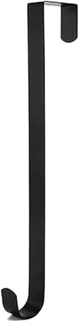 Metal Wreath Door Hanger for Christmas, 12 Inch Rust-proof Christmas Wreath Door Hanger, Use for Hanging Holiday Decorations and Placing Umbrellas, Hats, Clothes, Black