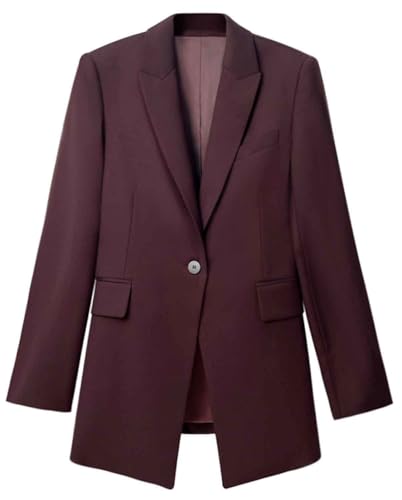 Veste de smoking femme à un bouton blazer formel à revers élégant