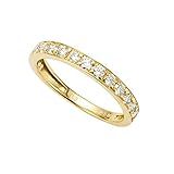 [KYOCERA] [京セラ] ダイヤモンド リング K18イエローゴールド 0.5カラット ハーフエタニティ 天然石