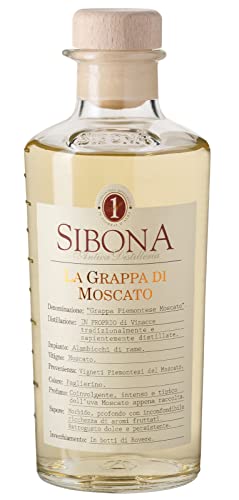 Sibona Grappa di Moscato 40% vol. (1 x 0,5l) - Fruchtiger Grappa aus Italien Cover