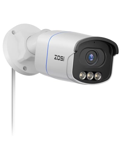 Image of ZOSI 4K 8MP Add on PoE Security Camera with True Color Night Vision,C186 Aurora Lux,Person Vehicle Detection,Two Way Audio, Spotlight Siren,Only Compatible 4K PoE NVR