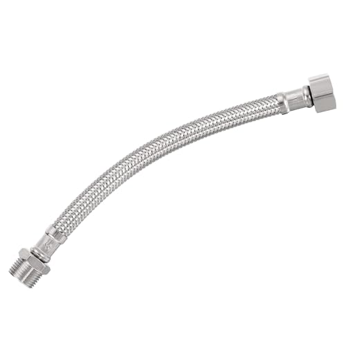 uxcell 8 Inch Long Faucet Supply Line Connector, G3/8 Female Compression Thread x G3/8 Male Connector Straight Thread 304 Stainless Steel Water Supply Hose Line