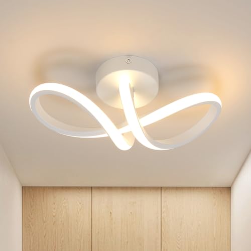 Pheashine Lámpara de Techo LED Moderna, 20W Plafón de Techo Blanco Cálido 3000K, Lámpara de Techo para Dormitorio, Corredor, Salon, Balcón, Pasillo