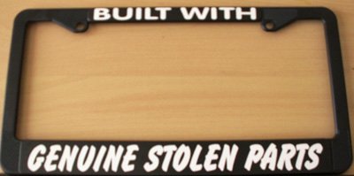 Motown Automotive Design Genuine Stolen Parts License Plate Frame 6 X 12 Custom Classic Truck Gasser Rat Rod Muscle CAR HOT Rod FITS Ford Chevy Dodge Pontiac Buick Jeep Collection Funny Gift