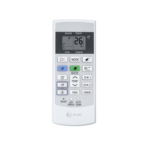 Image of 7SEVEN Compatible with Sharp AC Remote Control CRMC-A876JBEZ Model 156A Suitable for Split and Window 1 1.5 2 Ton Air Conditioner - Match Each Keys Exactly to Replicate Genuine Remote Function