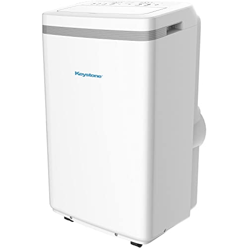 Keystone 13,000 BTU Portable Air Conditioner and Dehumidifier with Smart Remote Control, Quiet & Compact AC Unit for Bedroom, Bathroom, Nursery and Small Rooms up to 450 Sq. Ft with Wheels Keystone 13,000 BTU Portable Air Conditioner and Dehumidifier with Smart Remote Control, Quiet & Compact AC Unit for Bedroom, Bathroom, Nursery and Small Rooms up to 450 Sq. Ft with Wheels