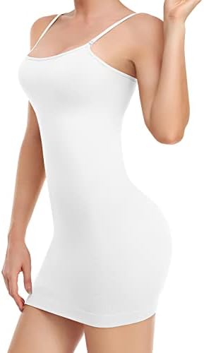 Anygirl Shapewear Slip for Womens Under Dresses Tummy Control Shapewear Seamless Full Slips Adjustable Straps Slip Dress