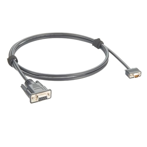 Plinkwirekb Micro DB9 Male to DB9 Female Serial Cable with Srew Null Modem Cable Receptacle Micro-D 9Pin to D-Sub 9 Pin Compatible 038-003-084(1.5M/5FT)